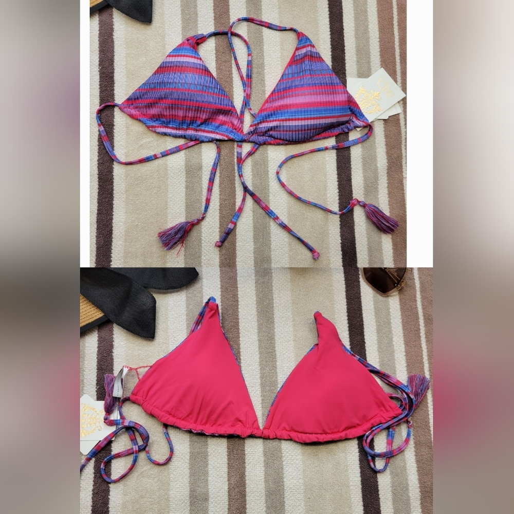 BECCA by Rebecca Virtue Reversable Triangle Bikini Top